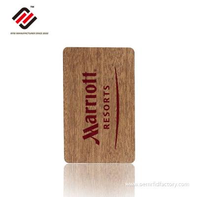 Salto Wooden MF 1K Chip Hotel Key Card